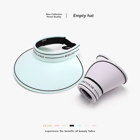 Women's Empty Top Sun Hat UPF 50 Plus UV Protection Wide Brim Nylon Spandex Ice Satin Adjustable Breathable Summer Visor