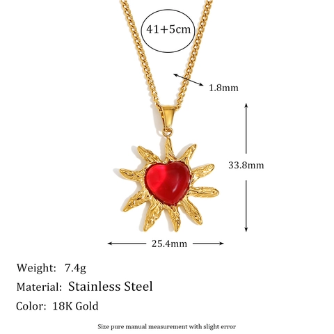 Collana Pendente Vintage In Acciaio Inossidabile Placcato Oro 18K Donna Elegante Zodiaco Agata Perla Artificial Nacre Zircone