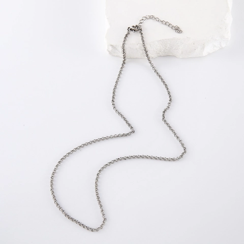 Collana Minimalista Catena O Gioielli In Acciaio Inossidabile Per Uomini Donne Stile Di Tendenza Con Chiusura A Moschettone