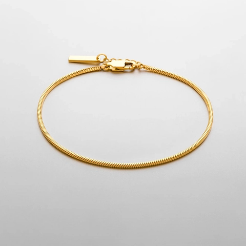 Bracciale a Catena a Serpente in Acciaio Inossidabile Minimalista Per Uomo Donna Chiusura a Moschettone Regolabile Gioielli di Moda