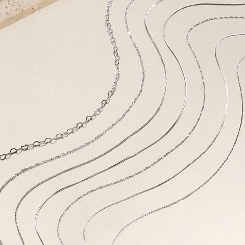 925 Sterling Silver Minimalist Necklace Thin Basic Chain Necklace For Women Elegant Clavicle Necklace Everyday Jewelry No Pendant