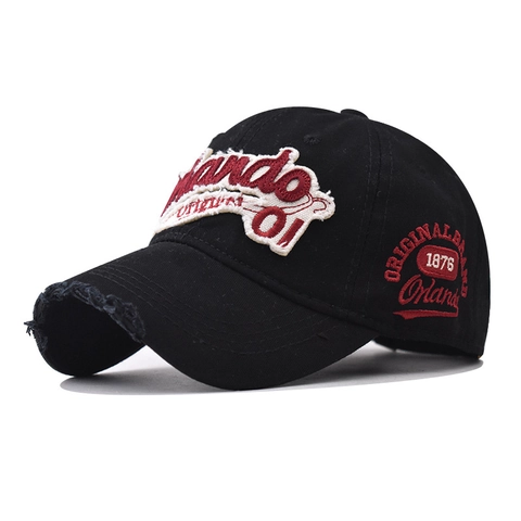 Berretto Da Baseball Vintage In Cotone Orlando Ricamo Lettere Retro Regolabile Cappello Da Sole Per Uomo Donna