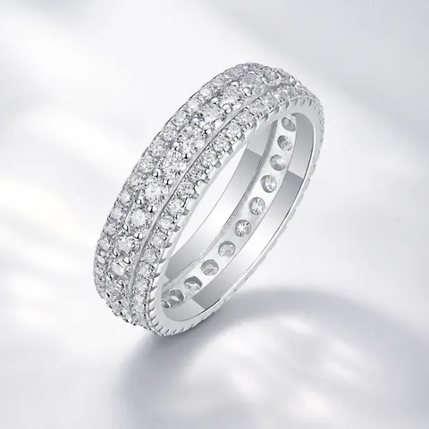 Δαχτυλίδι Moissanite Από Ασήμι 925 Γυναικείο Πολυτελές Παντοτινό Γάμος Αρραβώνας Κοσμήματα Μινιμαλιστικό Στυλ Δώρο