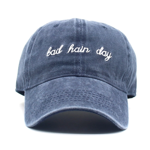 Cappello Da Baseball In Cotone Lavato Ricamo Bad Hair Day Vintage Casual Cappello Da Sole Regolabile Per Uomo Donna