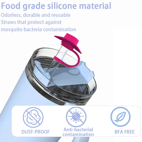 Siliconen Rietje Cover Cowboyhoed Stofdicht Herbruikbaar Opzetstuk Voor Drinkbeker Accessoires