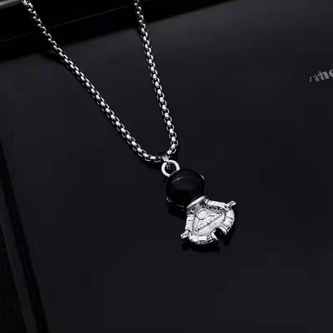 Astronaut Spaceman Hanger Ketting Roestvrijstalen Ketting Legering Hip Hop Sieraden Voor Mannen Vrouwen Trendy Iriserend