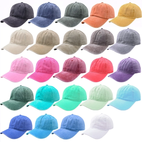 Gorra De Béisbol De Algodón Lavado Retro Desgastado Sombrero De Sombrilla Ajustable Transpirable Deportes Aire Libre Para Hombres Mujeres