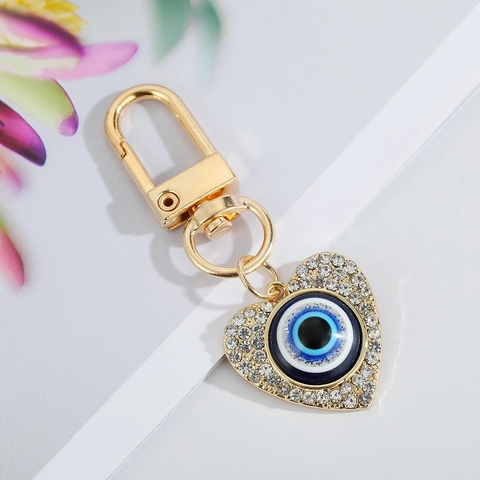 Μπρελόκ Evil Eye Hamsa Hand Κράμα Στρας Σμάλτο Μπλε Μάτι Κρεμαστό Τσάντας Αξεσουάρ Προστατευτικό Φυλαχτό
