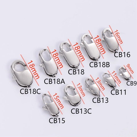 Polierter 304 Edelstahl Karabinerverschluss DIY Schmuckverbinder Für Halsketten Armband Herstellung Spiegeloberfläche Zubehör