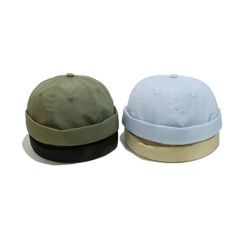 Gorro Docker De Algodón De Color Sólido Retro Ajustable Sin Ala Skullcap Beanie Para Hombres Mujeres Streetwear Casual