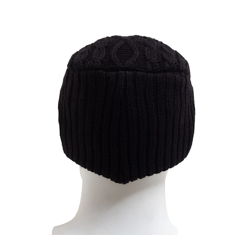 Gorra Plana De Punto Invierno Acrílico Trenzado Forro Polar Cálido Protección Orejas Exterior Cortavientos Boina Retro Hombre
