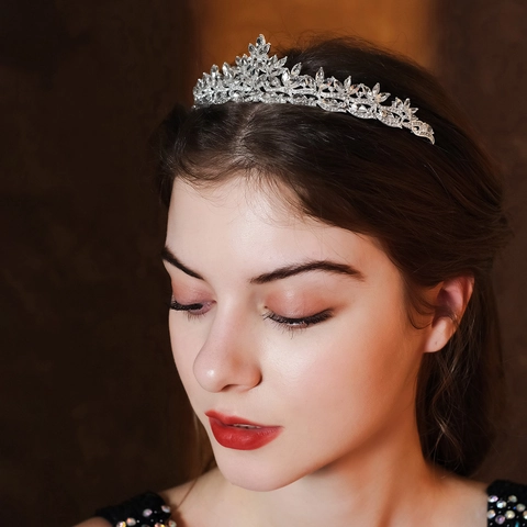Corona Da Sposa Tiara Lega Navette Strass Cristallo Copricapo Vintage Elegante Per Matrimonio Compleanno Festa Ballo Donne Ragazze