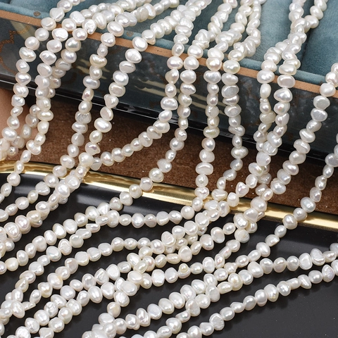 Natural Freshwater Pearl Beads Baroque Irregular Smooth Side Hole Loose Beads For DIY Jewelry Making Accessories Women Gift