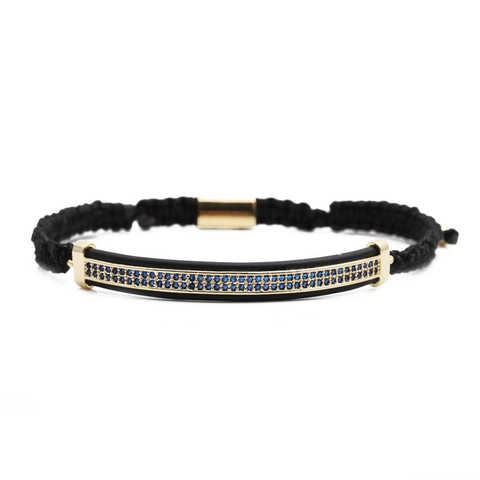 Bracelet Jonc Chiffres Romains Et Bracelet Tissé Acier Inoxydable Cuivre Zircon Vert Barre Courbée Ajustable Homme