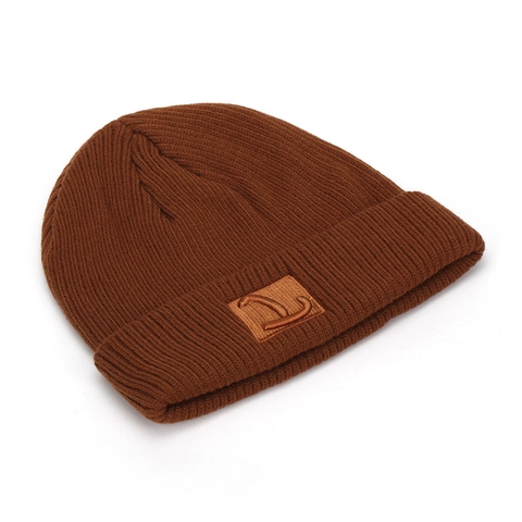 Berretto in Maglia Invernale Caldo Unisex Risvolto a Coste Toppa con Lettera Acrilico Minimalista Morbido Outdoor Antivento per Uomo Donna