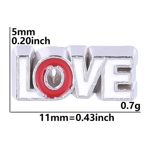 Dijes Flotantes Aleación Esmalte Letras Palabras Patrones Para Joyas DIY Relicarios De Vidrio Accesorios Coloridos Lindos