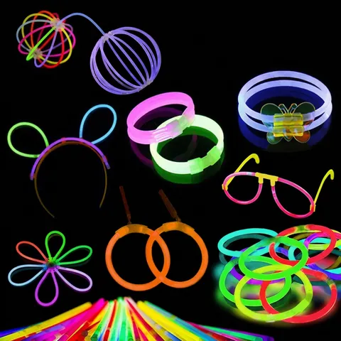 Glow Sticks Fluorescent Party Decorations Multi Color Neon Light Bracelets For Concert Festivals Halloween Events