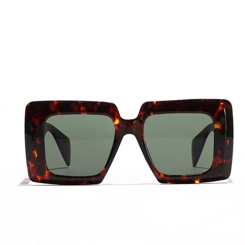 Gafas De Sol Cuadradas Retro Montura Grande Protección UV400 Montura PC Lente AC Moda Vintage Para Mujeres Y Hombres