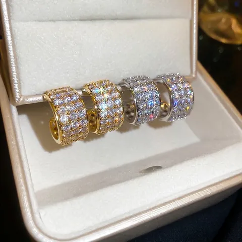 Elegantes Pendientes De Aro En C De Cobre Con Circonita Y Poste De Plata De Ley 925 Estilo Retro Francés Para Mujer