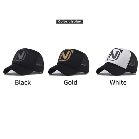 Gorra Trucker De Malla Con Logotipo N Ajustable Transpirable Protección Solar Para Deportes Al Aire Libre