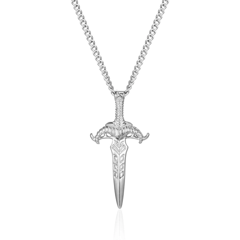 Zwaard Hanger Ketting Retro Titanium Staal Gothic Punk Streetwear Hip Hop Sieraden Voor Mannen