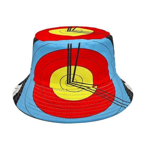 Omkeerbare Vissershoed Polyester Doelpatroon Zonbescherming Retro Uniseks Outdoorhoed