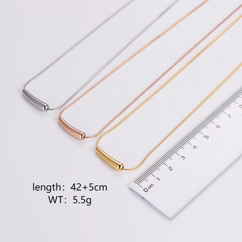 Collana A Barra Curva Acciaio Inossidabile 316L Catena A Serpente Gioielli Minimalisti Da Donna