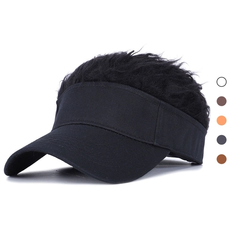 Cappello Da Baseball Da Uomo Con Parrucca Capelli A Punta Divertente Cappello Con Visiera Per Feste Protezione Solare