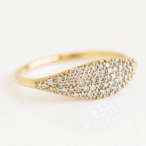 Französischer Stil Pavé Zirkonia Kupfer Ring Für Damen Minimalistisch Vergoldet Feines Band Geometrischer Fingerring Schmuck Geschenk