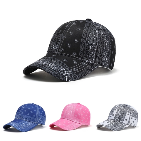 Gorra De Béisbol Con Estampado Paisley Mezcla De Algodón Patrón Bandana Hip Hop Streetwear Sombrero Ajustable Unisex