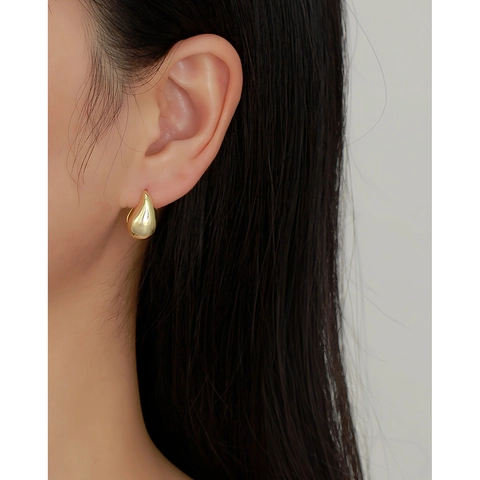 Orecchini A Goccia D'Acqua In Argento Sterling 925 Lucidi Minimalisti Accessori Moda Per Donne