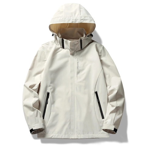 Outdoor Hooded Windbreaker Waterproof Windproof Jacket For Men Women Lightweight Climbing Coat Sportswear Casual Style