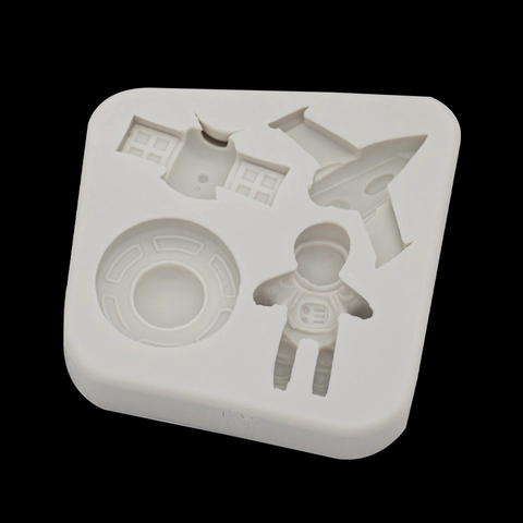 Space Astronaut Rocket Planet Silicone Mold Fondant Chocolate Cake Decorating Tool Candy Craft Mold