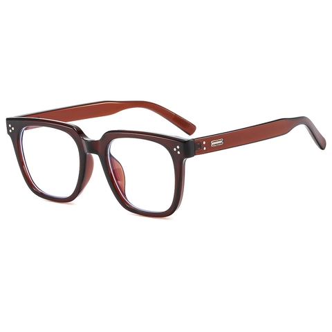 Retro Square Blue Light Blocking Glasses Trendy Oversized PC Frame Optical Eyeglasses For Women Men Eye Protection