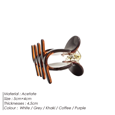 Small Hair Claw Clip Acetate High Ponytail Holder Bun Fixed Simple Elegant Non Slip Hairpin For Women Girls