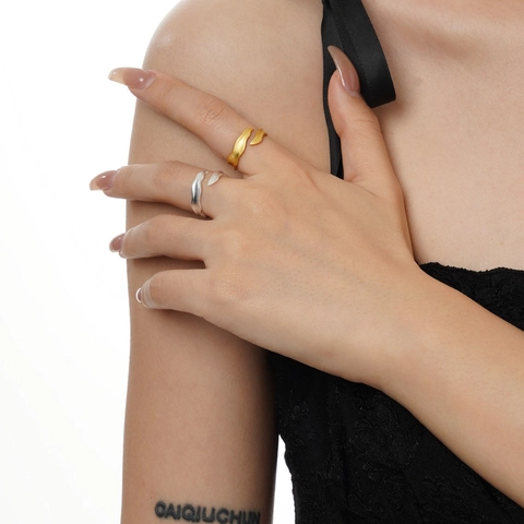 Minimalistisch 925 Sterlingsilber Wellen Ring Matt Textur Verstellbar Unregelmäßig Fingerring Schmuck Für Frauen Elegant Täglich Accessoire