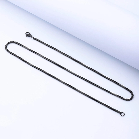 Stainless Steel Box Chain Necklace Hip Hop Punk Venetian Link Urban Minimalist Jewelry For Men Women