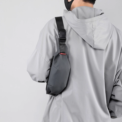 Mode Wasserdichte Nylon Brusttasche Für Herren Minimalistische Leichte Bauchtasche Für Outdoor Reisen Sport Rucksack