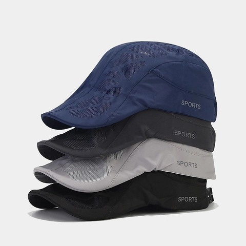 Gorra Plana Deportiva De Secado Rápido Hombre Mujer Sombrero Ivy Malla Transpirable Correr Golf Ajustable Casual Gorras