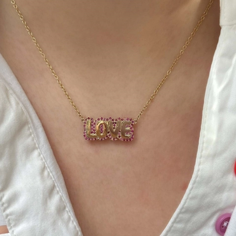 Collana In Acciaio Inossidabile Zircone Colorato Strass Lettera MAMA LOVE Pendente Gioielli Di Moda Placcati Oro Per Donna