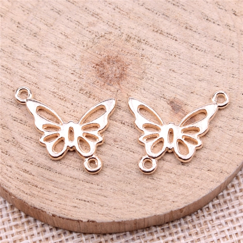 Alloy Holle Vlinder Connector Hangers Voor DIY Sieraden Maken Vergulde Vlinder Link Charms Handgemaakte Accessoires