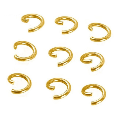 Stainless Steel Open Jump Rings 18K Gold Plated Round Metal Connector Loops For DIY Jewelry Making Necklaces Bracelets