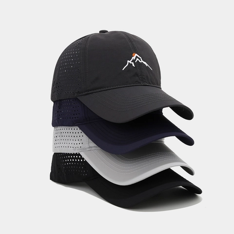 Cappello Da Baseball Asciugatura Rapida Mesh Traspirante Cappello Sportivo All Aperto Con Ricamo Di Montagna Leggero Regolabile