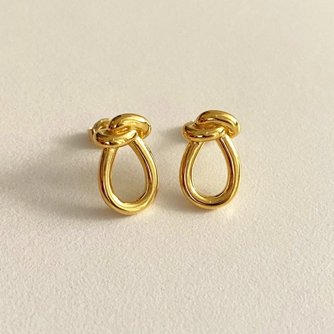Orecchini A Lobo Con Nodo In Argento Sterling 925 Design Geometrico Intrecciato Minimalista Gioielli Eleganti Da Donna