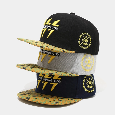Snapback Baseballkappe Flacher Schirm Baumwolle Stickerei Hip Hop Streetwear Verstellbarer Sonnenschutz Hut Damen Herren