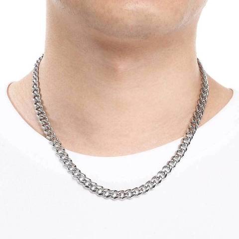 Collana A Catena Cubana Acciaio Inossidabile Lucido Gioielli Hip Hop Minimalisti Per Uomo E Donna Unisex Streetwear