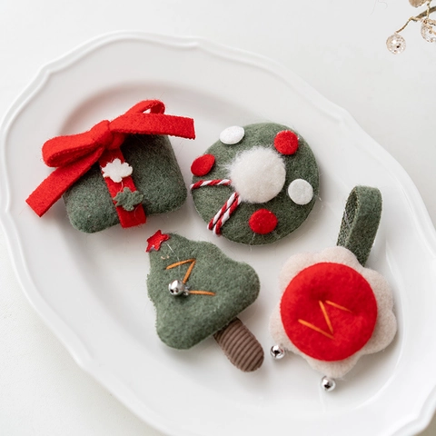 Handgemachtes Weihnachts Filz Stoff DIY Zubehör Rentier Geweih Baum Hut Bogen Bastelbedarf Für Haarklammern Kranzdeko