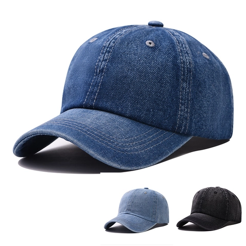 Gorra De Béisbol De Mezclilla Lavada Color Sólido Ajustable Sombrero De Sol Casual Para Hombres Y Mujeres Estilo Vintage