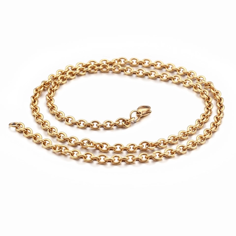 Collana A Catena In O In Acciaio Inossidabile Minimalista Per Uomo E Donna Gioielli A Catena Di Base Con Chiusura A Moschettone
