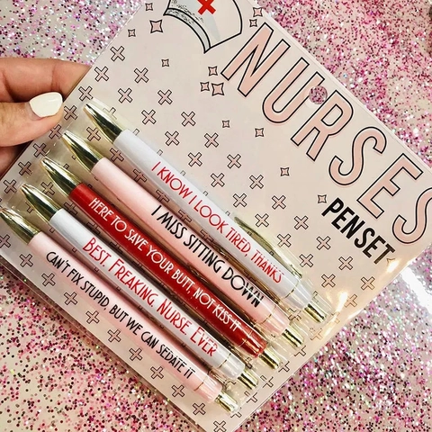 Grappige Verpleegster Balpennen Intrekbare Pennen Met Sarcastische Slogans Cadeau Voor Verpleegkunde Studenten